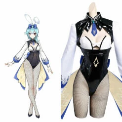 Genshin Impact Eula Bunny Girl Cosplay Costume - Cossky