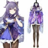 Adulte Femme Genshin Impact Keqing Uniforme Cosplay Costume