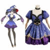 Genshin Impact Mona Sorcière Halloween Design Original Cosplay Costume -Cossky