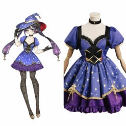Genshin Impact Mona Sorcière Halloween Design Original Cosplay Costume -Cossky