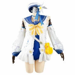 Genshin Impact Summertime Sparkle Barbara Cosplay Costume -Cosplay Éclat Soldes 12002749 1