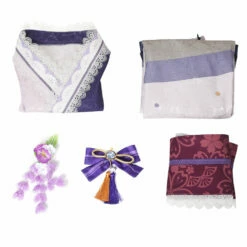 Genshin Impact Raiden Shogun Kimono Cosplay Costume 21 Genshin Impact Raiden Shogun Kimono Cosplay Costume -Cosplay Éclat Soldes 12003258 9