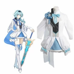 Genshin Impact Eula Robe Noël Design Original Cosplay Costume -Cossky