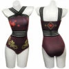 Genshin Impact Hutao Maillot De Bain Cosplay Costume Carnaval