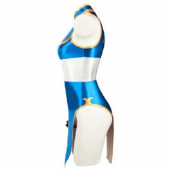 Enfant Street Fighter Chun Li Bleu Jeu Maillot De Bain Cosplay Costume -Cosplay Éclat Soldes 15002590 5