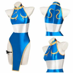 Enfant Street Fighter Chun Li Bleu Jeu Maillot De Bain Cosplay Costume -Cosplay Éclat Soldes 15002590 costumebuy2009