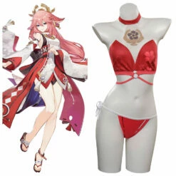 Adulte Genshin Impact Octuple Shenzi Split Maillot De Bain Cosplay Costume