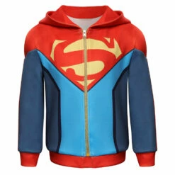 Enfant Batman And Superman: Battle Of The Super Sons-Superman Sweats à Capuche Cosplay Costume Halloween Carnival -Cosplay Éclat Soldes 15003471 5