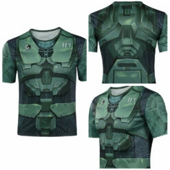 Halo Master Chief John Jeu T-shirt Cosplay Costume Design Original -Cossky -Cosplay Éclat Soldes 15004057 costumebuy2009