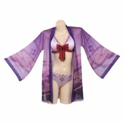 Genshin Impact Raiden Shogun Beelzebul Maillot De Bain Cosplay Costume -Cosplay Éclat Soldes 15004082 1