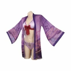 Genshin Impact Raiden Shogun Beelzebul Maillot De Bain Cosplay Costume -Cosplay Éclat Soldes 15004082 2