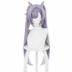 Genshin Impact Keqing Perruque Avec Cornes Cosplay Perruque