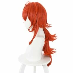 Genshin Impact Diluc Perruque Rouge Cosplay Perruque -Cosplay Éclat Soldes 20503H 5