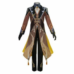 Genshin Impact Zhongli Tenue Uniform Cosplay Costume Halloween -Cosplay Éclat Soldes 250547 1