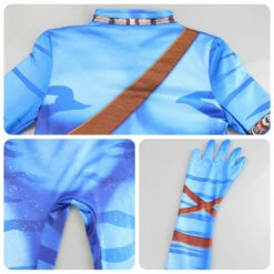 Enfant Avatar:The Way Of Water Jake Sully Combinaison Cosplay Costume Carnaval -Cosplay Éclat Soldes 252686 3
