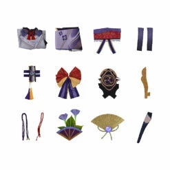 Genshin Impact Beelzebul Raiden Shogun Cosplay Costume -Cosplay Éclat Soldes 2533636 5