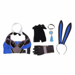 Genshin Impact Yelan Bunny Girls Cosplay Costume 7 Genshin Impact Yelan Bunny Girls Cosplay Costume -Cosplay Éclat Soldes 256146 4