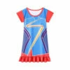2022 Ms. Marvel Enfant Pyjama Cosplay Costume