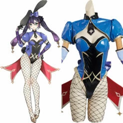 Genshin Impact Mona Bunny Girls Cosplay Costume - Cossky