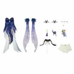 Genshin Impact Ningguang Orchid’s Evening Gown Cosplay Costume -Cosplay Éclat Soldes 3db904c71c04c40685b259b833a5f566