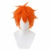 Haikyuu Shoyo Hinata Perruque Orange Courte Cosplay Perruque