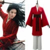 2020 Mulan Film Mulan Hanfu Rouge Cosplay Costume