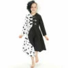 Enfant 2021 Cruella Robe Noire & Blanche Enfant Cosplay Costume