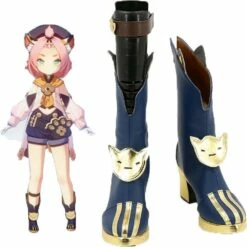 Genshin Impact Diona Bottes Cosplay Chaussures
